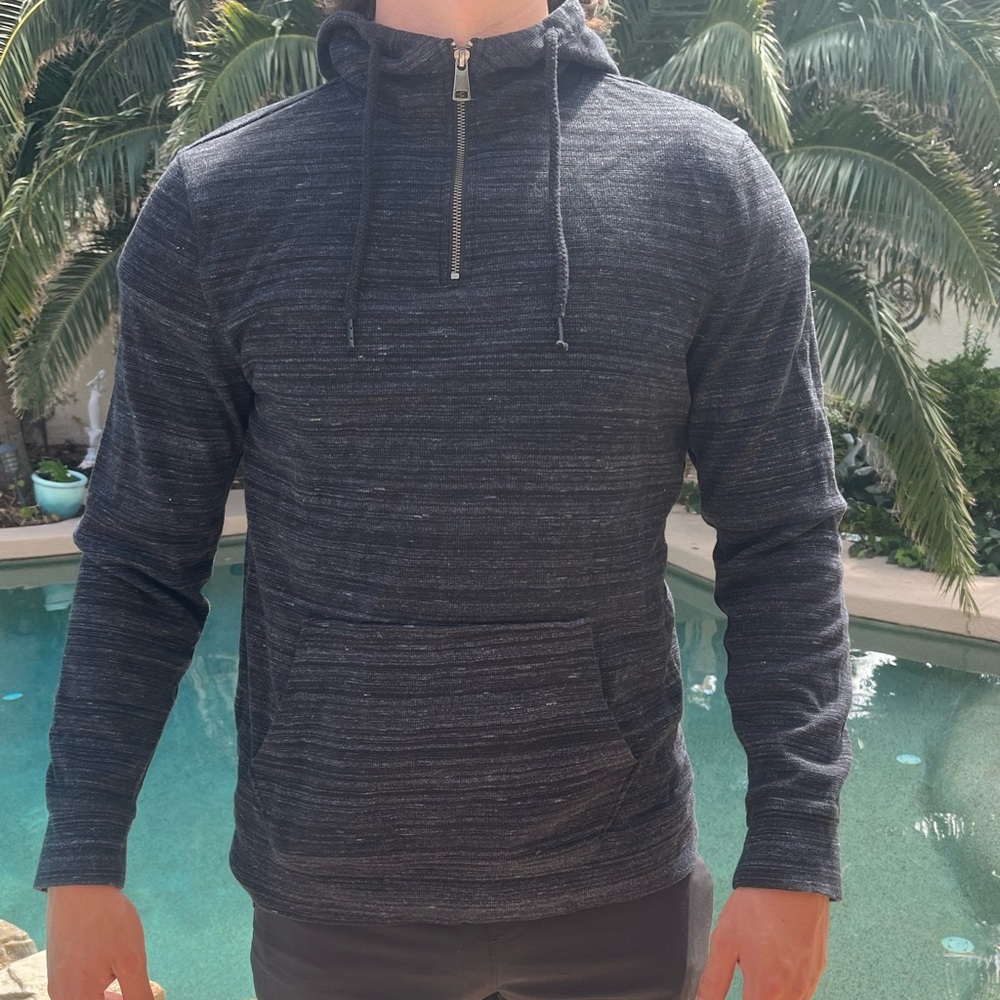 Half Zip Hoodie Fitted Sweatshirt for Men